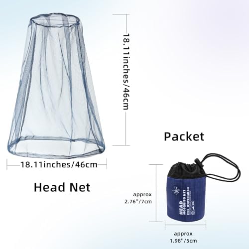 Wholelovein 8 Pack Mosquito Covers Wearable Head Net Face Mesh Protecting Net Mosquito Fly Insects Bugs