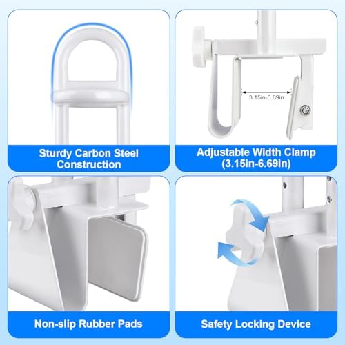 Bathtub Safety Rail - Non-Slip Shower Grab Bar Handle, Fits 3.15"-6.69" Walls, 300lbs Support, Sturdy Bathtub Handle Grab Bar for Elderly & Disabled
