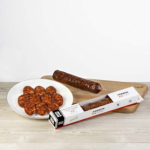 Iberico Chorizo – 7 oz Dry Cured Spanish Sausage – Mild Smoky Flavor – All Natural, Gluten & Lactose Free, No Nitrates or Nitrites Added by Fermin