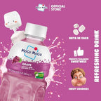 Mogu Mogu Grape Juice Drink with Nata de Coco (Coconut Jelly) – Chewy Fruit Beverage for Kids & Adults, 6 Pack Bottles, 10.82 fl oz Each