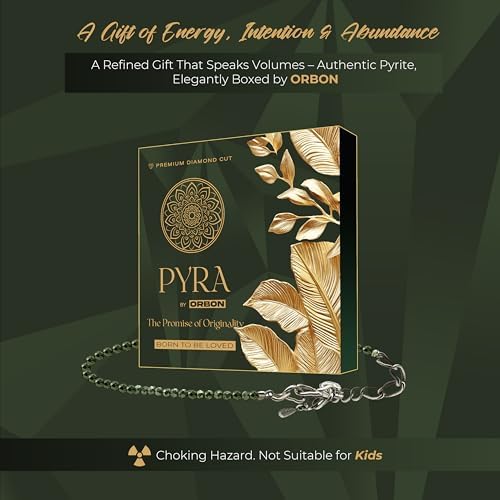 PYRA Certified Original Raw Pyrite Anklet for Women – Natural Crystal Anklet | Indian Pyrite Payal jewelry for Women | Wealth & Success Energy with Activation Card & Authenticity Certificate