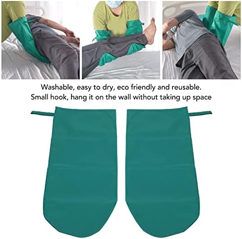 Patient Transfer Gloves, Slide Sheet Assist for Elderly Repositioning, Reusable Nylon Sliding Draw Gloves for Safe Bed Turning and Moving Patients at Home or Healthcare
