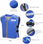 Cooling Vest for Men&Women, Ice Reflective Vest with 24 PCS Ice Packs, Cool Jacket for Hot Weather with Pockets, Unisex Adult Workout Apparel