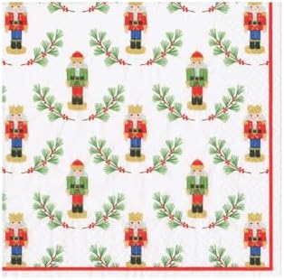 Caspari Little Nutcracker Cocktail Napkins - 20 Per Package