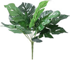 9 Leaves Artificial Monstera Realistic Turtle Leaf Faux Palm Plant Home Office Table Vase Decoration Room Greenery Decor 32 * 15cm
