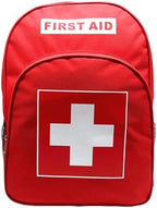 Red Emergency Bag First Aid Backpack Empty Medical First Aid Bag Treatment First Responder Trauma Bags for Riding Office Hiking Paramedics Outdoor Travel Camping Pet Dog Cat Daycare (Red)
