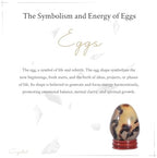 mookaitedecor Natural Septarian Dragon Crystal Egg with Wooden Stand for Display, Polished Stone Eggs for Divination Feng Shui Home Office Decoration, 1.96-2.55 Inch