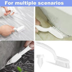 Grout Tile Brush, Under Rim Toilet Brush, Crevice Cleaning Brush Gap Cleaner Tool for Bathroom/Shower/Kitchen/Window Groove Corner Rim Cleaning