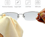 Earnestine 10 Pack 6" x 7" Premium Thick Microfiber Eyeglasses Cleaning Cloth for Glasses,Safe No Color Bleeding Eyeglass Cloth, Soft Microfiber Eyeglass Cloths,Lint Free Lens Cloth