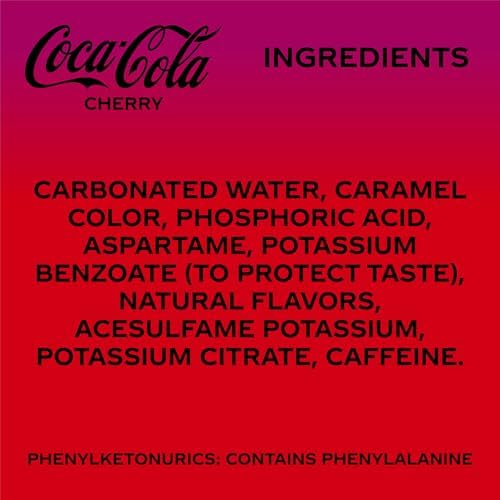 Coca-Cola Cherry Zero Soda, 12 Fl Oz (pack of 12)