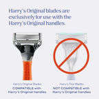 Harry's Original Razor Blades for Men - 14 Count - Premium Razor Blade Refill Cartridges - German Engineered