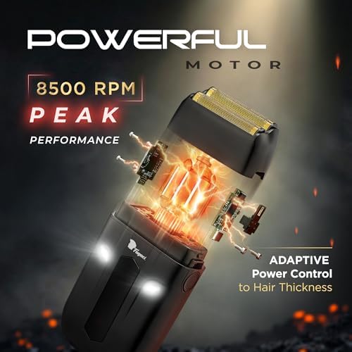 Fagaci Double Foil Shaver for Men – Electric Shaver with Close Shaving, No Irritation, Professional Barber Foil Shavers 8500 RPM High Torque, 3H Battery, Mens Razor for Face, Easy Clean
