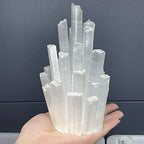 Natural Crystal Rough Natural White Selenite Lamp Holder Crystal Mountain Ornaments Gypsum Quartz Rough Minerals Healing Stone