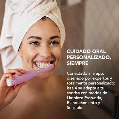 FOREO ISSA 4 Electric Toothbrush – 4-in-1 Rechargeable with Extra Brush Head, Soft Bristles, Long-Lasting Use, Gentle Cleaning - Pearl Pink