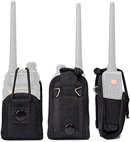 Universal Radio Case, Walkie-Talkie Nylon Holder Holster Case Pouch Bag Accessories for Baofeng UV5R Midland Motorola Talkabout Cobra Retevis Two Way Radio (Pack of 2)