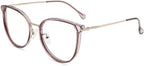 Firmoo 2023 Blue Light Blocking Reading Glasses 3.0 for Women/men, Anti Glare Reader Glasses, Rose Gold Round Computer Glasses for Screens