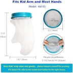 100% Waterproof Cast Cover for Shower Hand Kids - Available in 6 Sizes, Child-Friendly, Reusable Half Arm Cast Protector & Cast Bag - Watertight Protection for Wound Hands, Arms (11.81 in / 30 cm)
