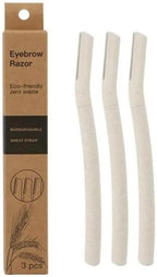 Derma-Plane Razor | Biodegradable Face Razor | Eyebrow Shaper | Recycled Wheat Straw Material | Eco-Friendly | 3 Count (Pack of 1)