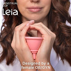 Leia Soft Menstrual Cup with Metal Carrying Case | OB/GYN Designed | Low Cervix | Firm Rim | Muscle Support | Cups for Teens | Compact | for Beginners | BPA-Free (Small)