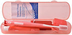 Angzhili Portable Orthodontic Toothbrush Kit for Orthodontic Patient Orthodontic Care Kit for Braces Interdental Brush Dental Wax Dental Floss Toothbrush Box Oral Care Kit Dental Travel Kit(Red)