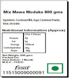 Ghasitaram Gifts Indian Sweets - Sweets Ganesha Chaturthi Gifts Modaks Mix Mawa Modaks 800 GMS