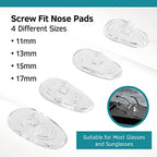 SPORTS WORLD VISION Glasses Nose Pads | Premium Quality Soft Silicone A-Shape Nose Pads for Glasses | 13mm Screw-in Glasses Cushions in 2 Pairs