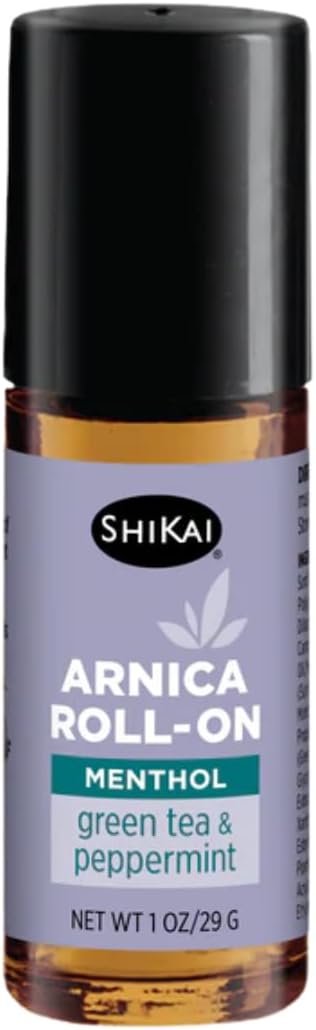 ShiKai Arnica Roll On - Instant Cooling Effect (1 oz) | with Naturally Soothing Menthol & Peppermint | Non-Greasy, Fast-Absorbing Topical Muscle Care