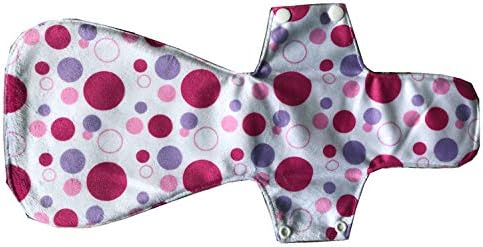MUMBABY 2 pcs 16 Inch Ultra-deep Sleep Guard Wide Charcoal Bamboo Mama Cloth/Menstrual Pads/Reusable Sanitary Pads (41cm overlength) (Bubbles)