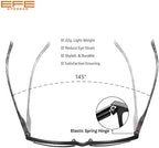 EFE Reading Glasses Readers for Women Men 2.5 Blue Light Lightweight Frame Spring Hinge Eyeglasses 5 Pack