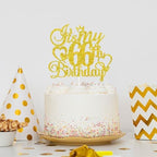 It's My 66th Birthday Cake Topper - Gold Glitter Happy 66th Birthday Cake Decor - 66 and Fabulous,Cheers to 66 Years Old Birthday Party Supplies
