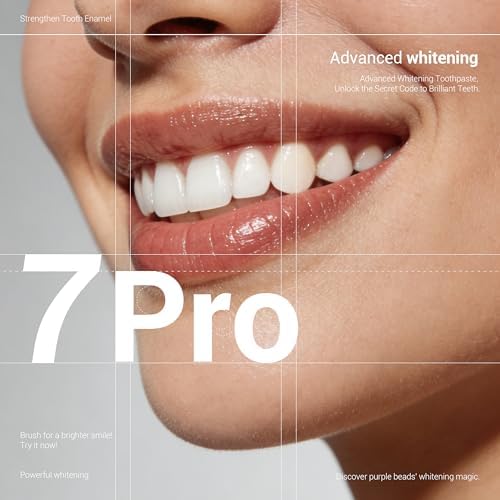 MSDRWIKEY Popping 7Pro Deep Whitening Toothpaste with 7 Probiotics - Advanced Formula for Stain Removal and Gum Health - Fluoride-Free, Enamel-Safe, Fresh Mint Flavor, 4.23 oz (3)