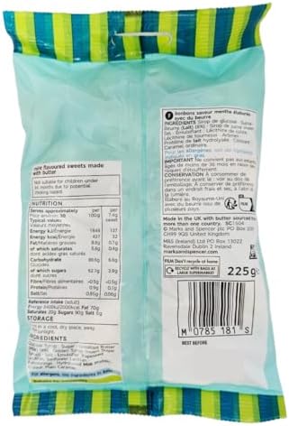 M&S Butter Mintoes, 225g, 3 Pack, Classic Buttery Mints Traditional Hard Boiled Sweets, Made in UK