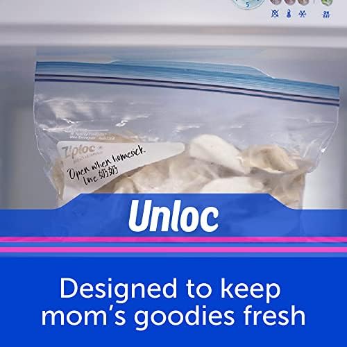 Ziploc Two Gallon Food Storage Freezer Bags, 30ct Total, Easy Open and Close, 10 Count, Pack of 3