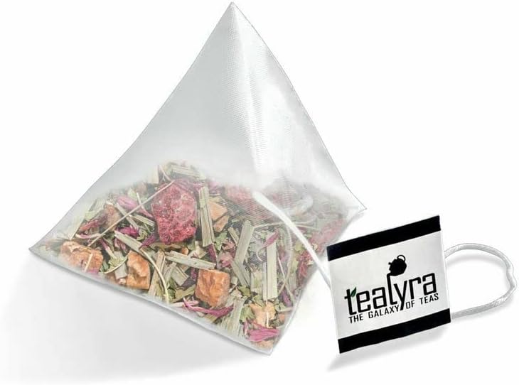 Tealyra - Raspberry Relaxation - 25 Bags - Herbal Loose Leaf Tea - Lemon Verbena - Hibiscus - Lemongrass - Calming Relaxing Bed Time Tea - Caffeine Free - 25 Sachets