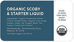 Organic SCOBY Kombucha Starter Kit with Live Culture for Brewing Kombucha Tea - Urban Kitchen
