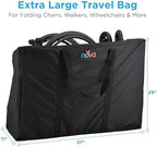 nova - Extra Large Mobility Travel Bag - Universal Carrier for Rollator Walkers, Folding Wheelchairs, and Transport Chairs - Durable Water-Resistant Storage Bag with Long Handles and Dual Zippers