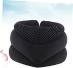 FRCOLOR Three Layers Adjustable Cervical Apparatus with Breathable Guard and Inflatable for Pain Relief and Posture Improvement Portable Black Brace Support