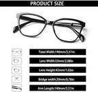4 Pack Progressive Multifocus Reading Glasses for Women Men Blue Light Blocking Readers with Spring Hinge