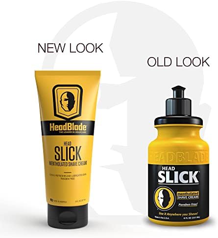 ATX Men's Head Shaving Basics Bundle with 8oz HeadSlick Cream, Razor, Blade Refills - Close Shave Kit with An Easier and Faster Shave