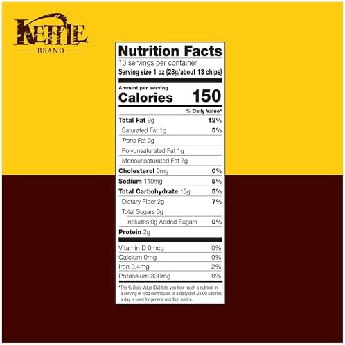 Kettle Brand Foods Sea Salt Potato Chips, 13 oz Party Size