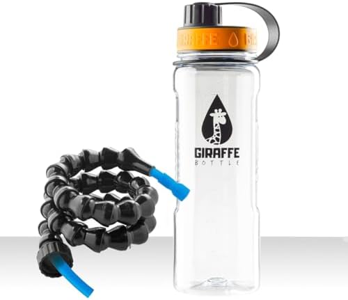 Giraffe Bottle Tower XL Hands Free Drinking System, Clear Tritan Bottle (length 36 in / 92 cm)