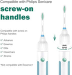 Replacement Toothbrush Heads for Philips Sonicare E-Series/Essence/Xtreme/Elite and Other Screw-on Models, 4 Pack, Dupont Bristles for Effective Cleaning