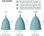 Pure Ella Menstrual Cup - Reusable Soft Silicone Period Cup - Wear for 12 Hours - Medical Grade & BPA Free Silicone - Eco Friendly & Hypoallergenic Feminine Hygiene – Sizes XS, Small, Large (Small)