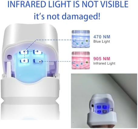 Nail Cleaning Light Device,Toenails & Fingernails Care, Home Use Nail Fungus Light Treatment Device for Multiple Nails, USB Rechargeable