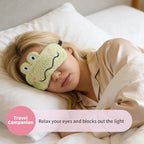 PERFECTSIGHT Sleep Eye Masks, Cute Sleep Eye Cover Lightweight Adjustable Eyeshade Mask Cover for Women Men Sleep Travel Nap, Crocodile Frog