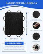 SPRING SEAON Patient Positioning Bed Pad with Handles – Transfer & Slide Sheet for Elderly Care, Waterproof Washable Draw Sheet for Hospital or Home Use, 46.5" x 38.5", 450 LBS Support,Black