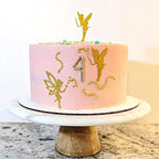 JeVenis 32pcs Gold Glitter Fairy Cupcake Toppers Angel Cake Topper Ballet Cupcake Topper for Birthday Bridal Shower Baby Shower Wedding Decoration Supplies