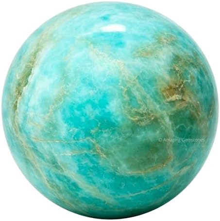 Amazing Gemstone Caribbean Calcite Crystal Ball with Stand - 2" Inches Crystal Sphere Meditation Balls for Witchcraft and Decorative Balls
