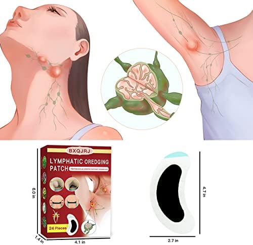 24Pcs/Box Herbal Lymph Nodes Patch,Lymphatic Drainage Patch/Patches,Herbal Lymphatic Drainage Care Patch,Neck Lymph Nodes Patch, Lymphatic Massage for Men and Women
