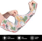 Funny Easter Bunny Eggs Arm Sleeves, Cooling Sun Protection Sports Sleeves for Men Women, Golf Basketball Arm Sleeves